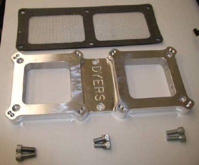 Speedmaster 1" Dual Carb GMC Style 6-71 8-71 Blower Adapter Plate Polished